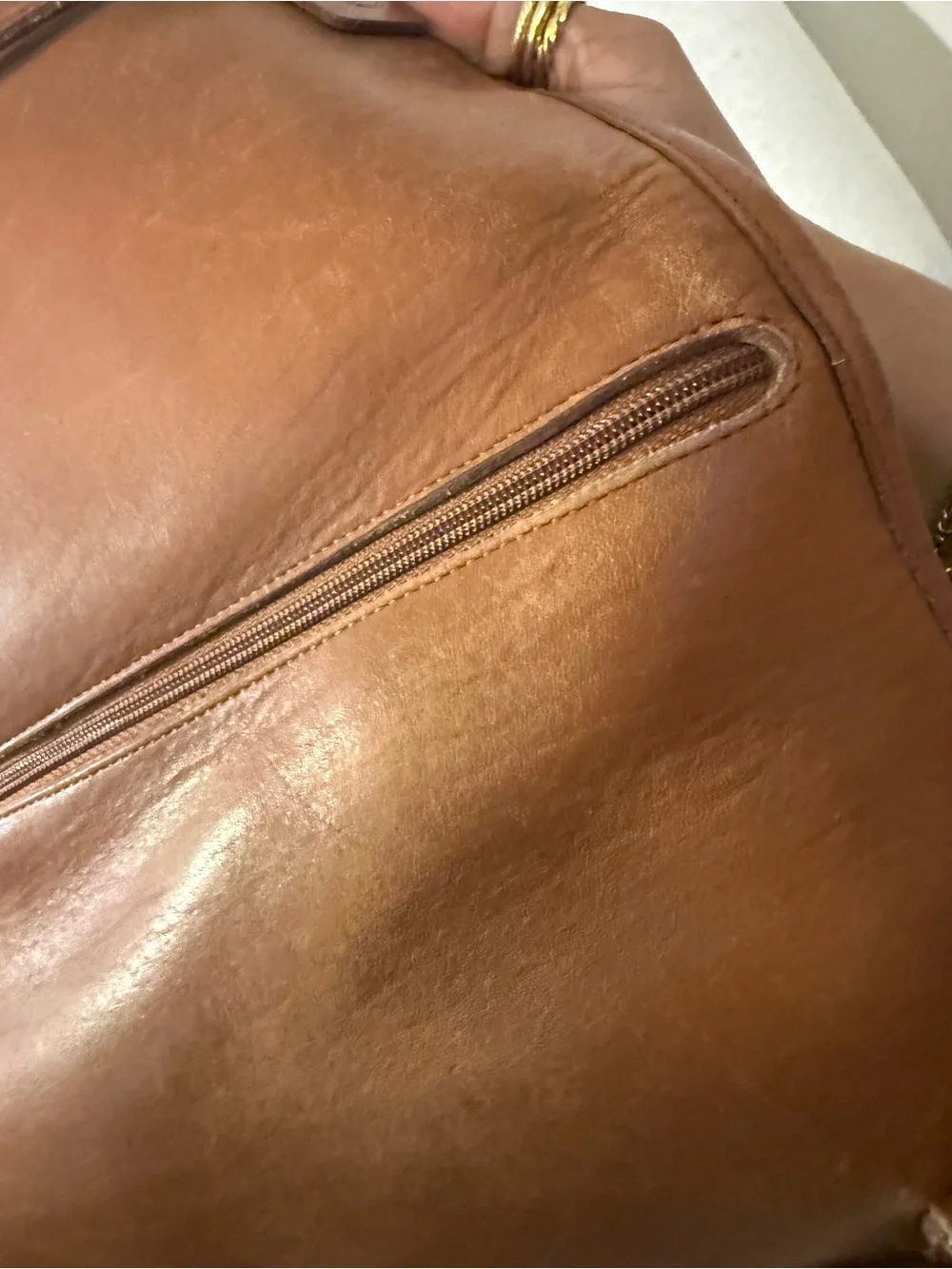 Coach Vintage Classic Backpack style E5C 9943 Tan Leather Drawstring Backpack